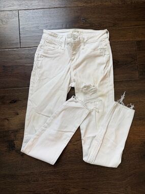 Joe's Jeans White Distressed Skinny Jeans